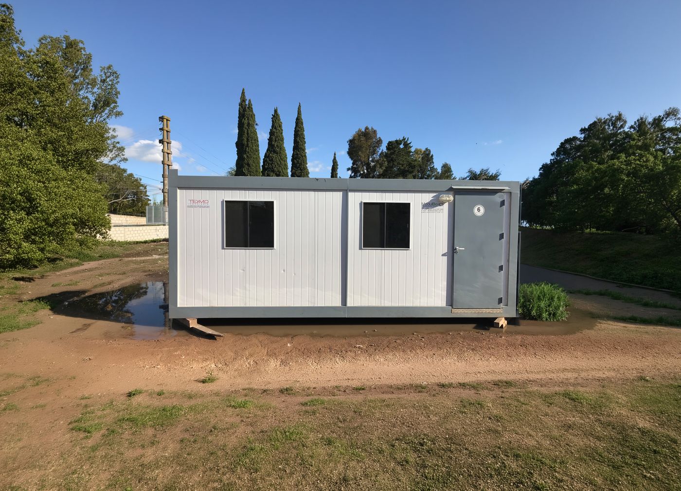 Módulo habitable instalado en obra